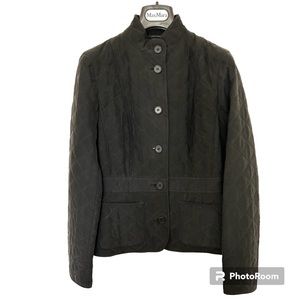 Max Mara Weekend Quilted Black Jacket Size 2
